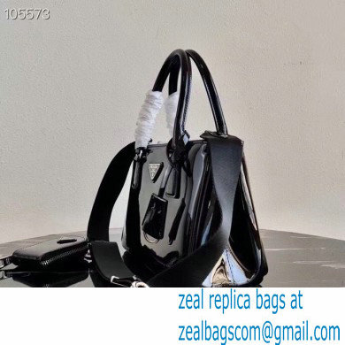 Prada Galleria Brushed Leather Mini Bag 1BA896 Black 2021