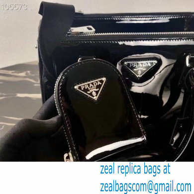 Prada Galleria Brushed Leather Mini Bag 1BA896 Black 2021