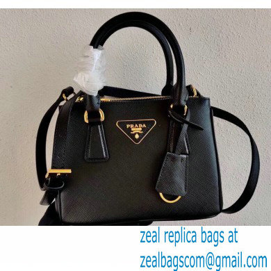 Prada Galleria Saffiano Leather Micro-bag 1BA906 Black 2021