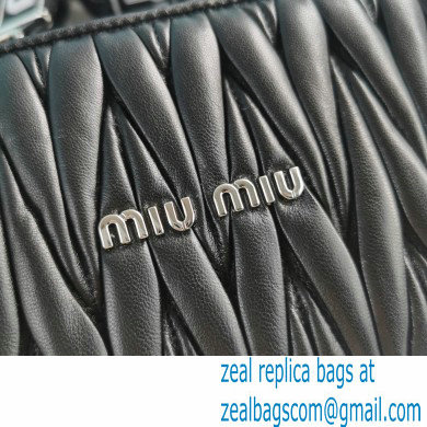 Miu Miu Shine Matelasse Shoulder Bag 5BH190 Black