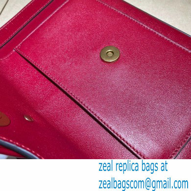 Gucci Small Shoulder Bag with Double G 648999 Leather Red 2021