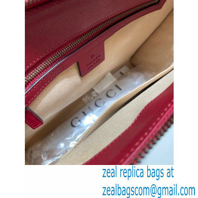 Gucci Small Shoulder Bag with Double G 648999 Leather Red 2021