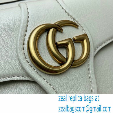 Gucci Small Shoulder Bag with Double G 648999 Leather White 2021