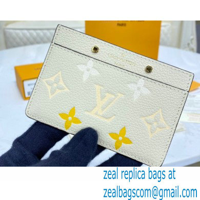 Louis Vuitton Monogram Empreinte Leather Card Holder M80401 Cream/Saffron By The Pool Capsule Collection 2021