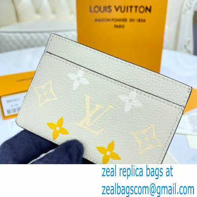 Louis Vuitton Monogram Empreinte Leather Card Holder M80401 Cream/Saffron By The Pool Capsule Collection 2021