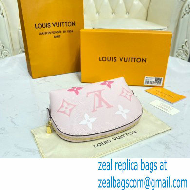 Louis Vuitton Monogram Empreinte Leather Cosmetic Pouch Bag M80502 Bouton de Rose Pink By The Pool Capsule Collection 2021