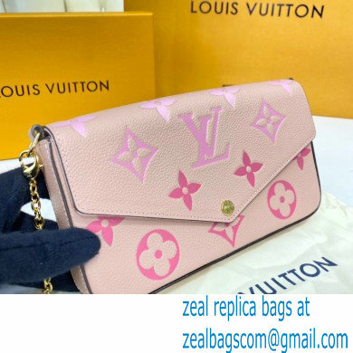 Louis Vuitton Monogram Empreinte Leather Felicie Pochette Bag M80498 Bouton de Rose Pink By The Pool Capsule Collection 2021