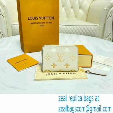 Louis Vuitton Monogram Empreinte Leather Zippy Coin Purse M80408 Cream/Saffron By The Pool Capsule Collection 2021