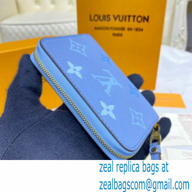 Louis Vuitton Monogram Empreinte Leather Zippy Coin Purse M80408 Summer Blue By The Pool Capsule Collection 2021