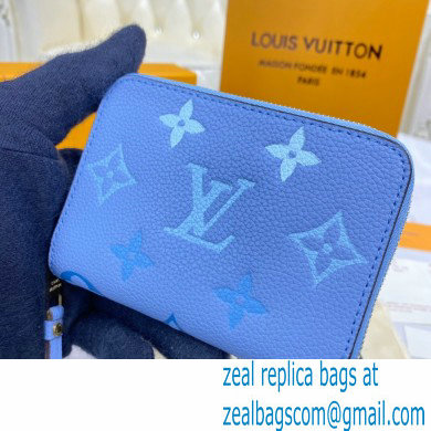 Louis Vuitton Monogram Empreinte Leather Zippy Coin Purse M80408 Summer Blue By The Pool Capsule Collection 2021