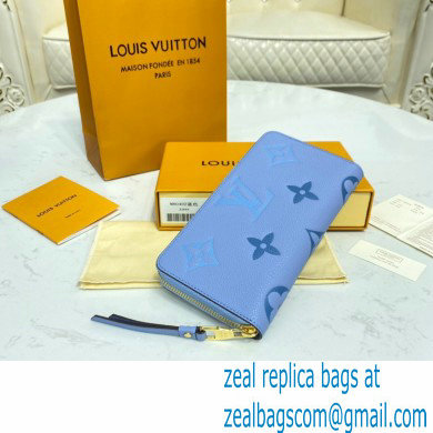 Louis Vuitton Monogram Empreinte Leather Zippy Wallet Summer Blue By The Pool Capsule Collection 2021