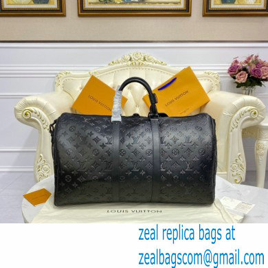 Louis Vuitton Monogram Shadow Leather Keepall Bandoulière 50 Bag M44810 2021 - Click Image to Close