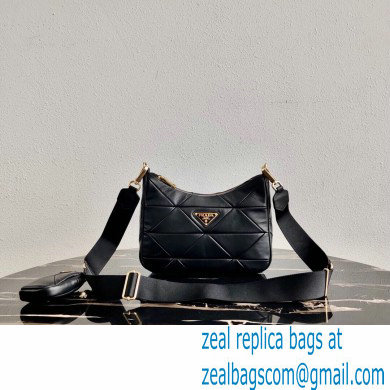 Prada Leather Shoulder Bag 1BC151 Black 2021