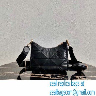 Prada Leather Shoulder Bag 1BC151 Black 2021