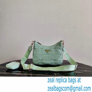 Prada Leather Shoulder Bag 1BC151 Light Green 2021