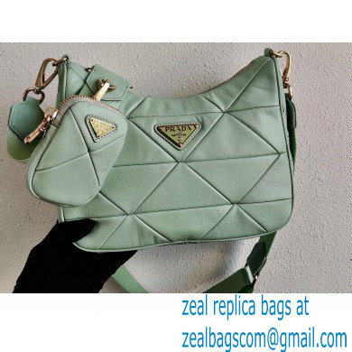 Prada Leather Shoulder Bag 1BC151 Light Green 2021