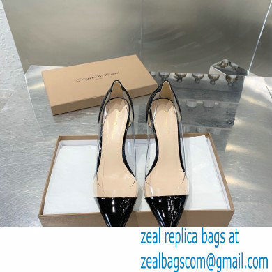 Gianvito Rossi Heel 7cm Plexi Pumps Patent Black