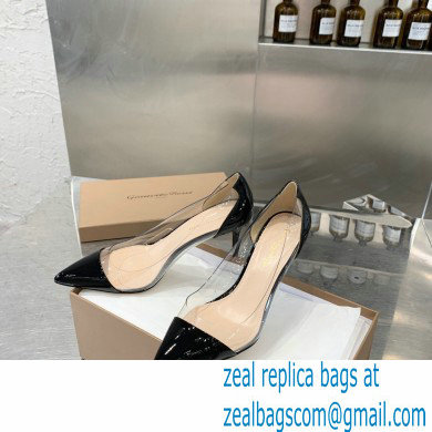 Gianvito Rossi Heel 7cm Plexi Pumps Patent Black