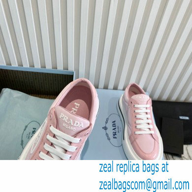 Prada Sheepskin Lining Platform Sneakers in Pink P02 2021