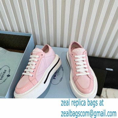 Prada Sheepskin Lining Platform Sneakers in Pink P02 2021