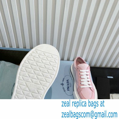 Prada Sheepskin Lining Platform Sneakers in Pink P02 2021