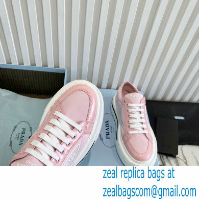 Prada Sheepskin Lining Platform Sneakers in Pink P02 2021