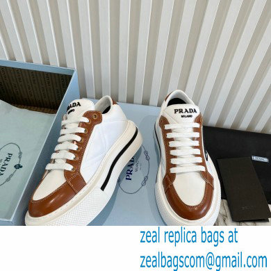 Prada Sheepskin Lining Platform Sneakers in White P06 2021