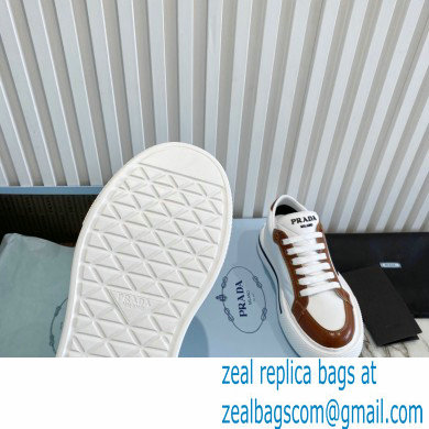 Prada Sheepskin Lining Platform Sneakers in White P06 2021