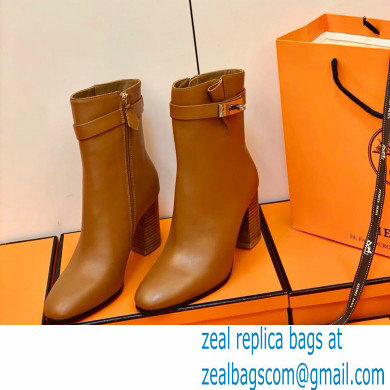 Hermes Saint Germain Ankle Boots Brown Handmade