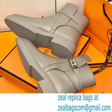 Hermes Veo Ankle Boots Gray Handmade