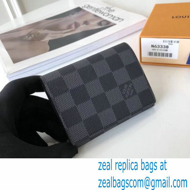 Louis Vuitton Enveloppe Carte de visite Card Holder Damier Graphite Canvas N63338