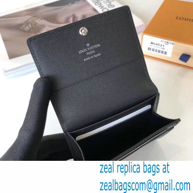 Louis Vuitton Enveloppe Carte de visite Card Holder Taiga Leather Black M64595