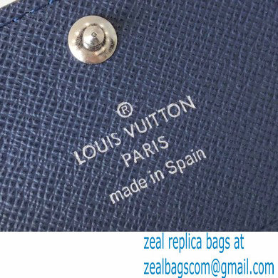 Louis Vuitton Enveloppe Carte de visite Card Holder Taiga Leather Ocean Blue