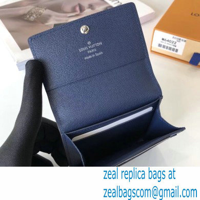 Louis Vuitton Enveloppe Carte de visite Card Holder Taiga Leather Ocean Blue