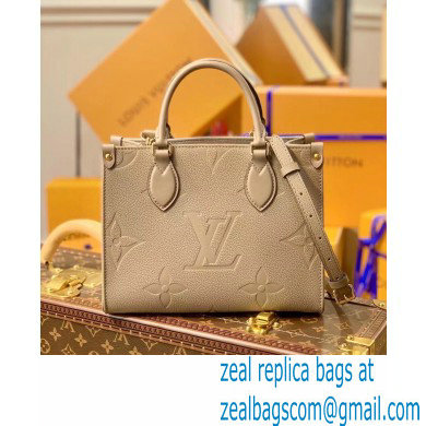 Louis Vuitton Monogram Empreinte Giant Onthego Tote Bag PM gray M45779