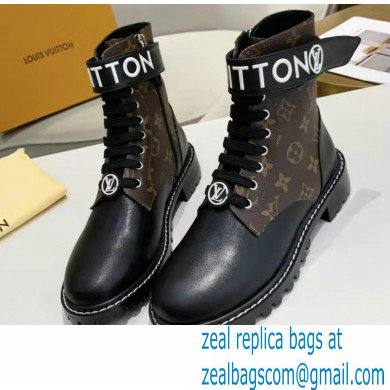 Louis Vuitton Territory Flat Ranger Ankle Boots Monogram Canvas with Adjustable Velcro Strap 2021