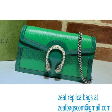 Gucci Dionysus Super Mini Shoulder Bag 476432 Leather Green/Emerald 2021