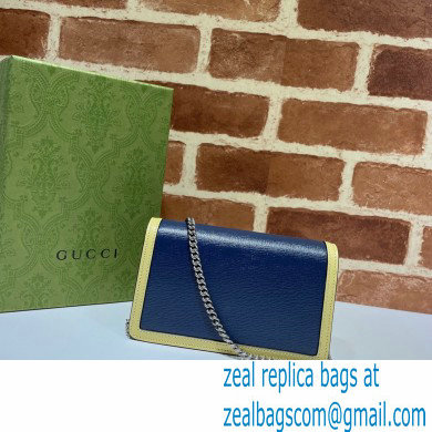 Gucci Dionysus Super Mini Shoulder Bag 476432 Leather Navy Blue/Beige/Red 2021