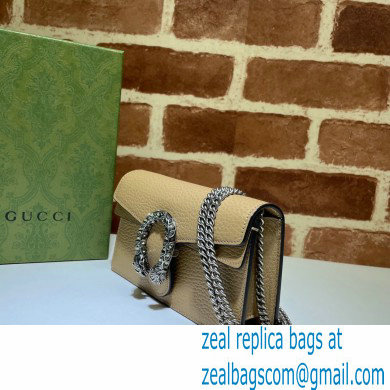 Gucci Dionysus Super Mini Shoulder Bag 476432 Leather Nude