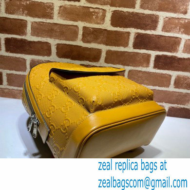 Gucci GG Embossed Backpack Bag 658579 Yellow 2021