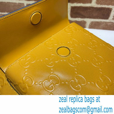 Gucci GG Embossed Backpack Bag 658579 Yellow 2021