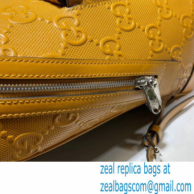 Gucci GG Embossed Backpack Bag 658579 Yellow 2021