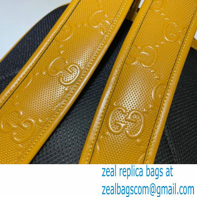 Gucci GG Embossed Backpack Bag 658579 Yellow 2021