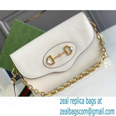 Gucci Horsebit 1955 Small Bag 677286 Leather White 2021