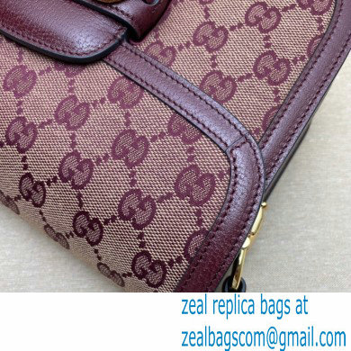 Gucci Horsebit 1955 Small Shoulder Bag 602204 GG Supreme Canvas Burgundy 2021