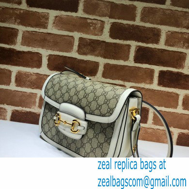 Gucci Horsebit 1955 Small Shoulder Bag 602204 GG Supreme Canvas White 2021