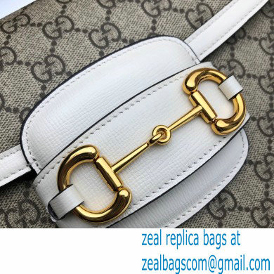 Gucci Horsebit 1955 Small Shoulder Bag 602204 GG Supreme Canvas White 2021