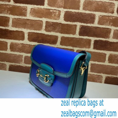 Gucci Horsebit 1955 Small Shoulder Bag 602204 Leather Blue/Turquoise 2021