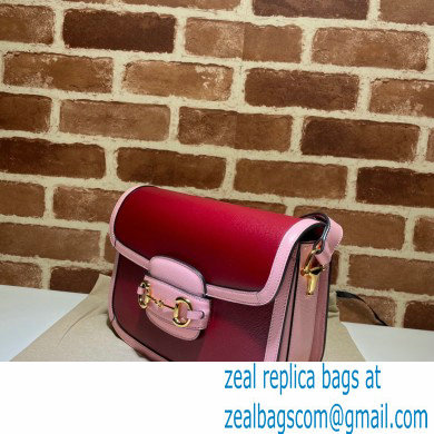 Gucci Horsebit 1955 Small Shoulder Bag 602204 Leather Red/Pink 2021