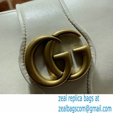 Gucci Medium Tote Bag with Double G 649577 White 2021